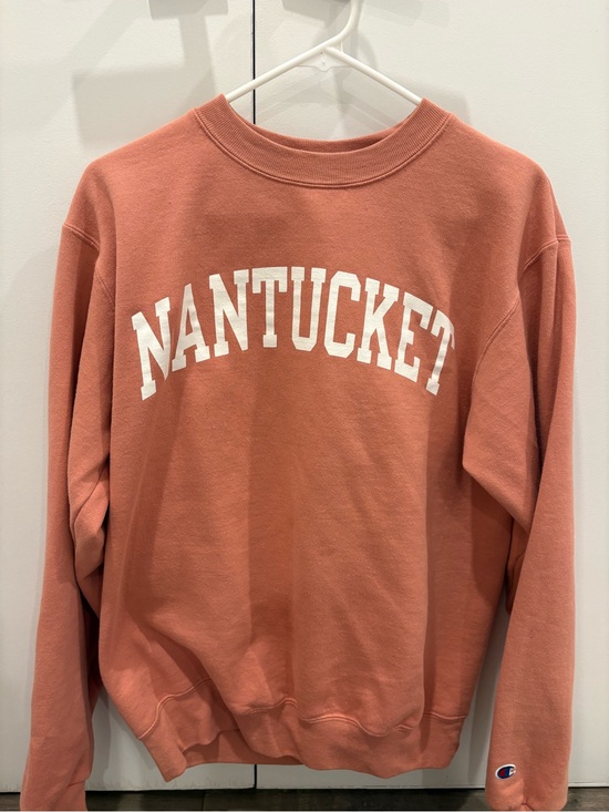 Champion Tops - Champion Nantucket Crewneck Sweatshirt in Dusty Coral with White Print